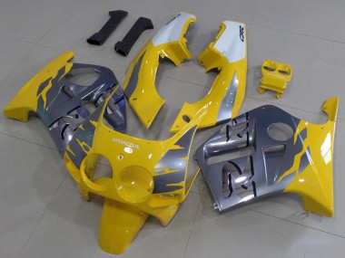 White Yellow Silver 1988-1989 Honda CBR250RR MC19 Motorcycle Fairings