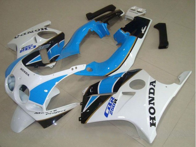 White Light Blue Glossy Black 1988-1989 Honda CBR250RR MC19 Motorcycle Fairing