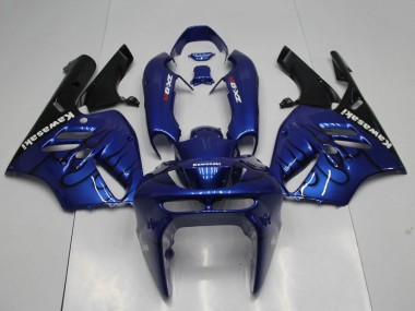 Blue Black Flame 1994-1997 Kawasaki ZX9R Motorcycle Fairings
