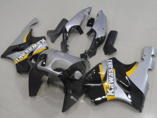 Silver Glossy Black Yellow 1996-2003 Kawasaki ZX7R Motorcycle Fairings