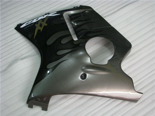 Glossy Black Silver Flame 1996-2007 Honda CBR1100XX Blackbird Motorcycle Fairings