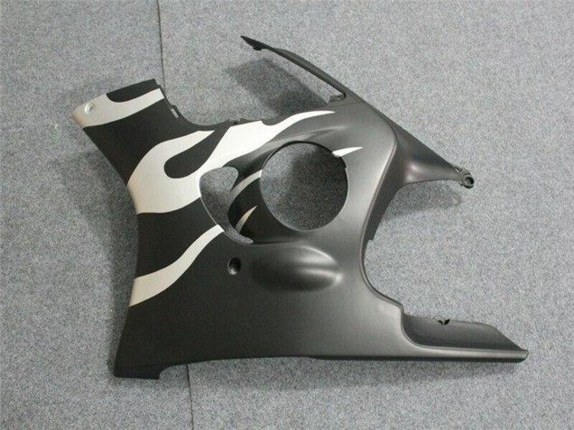 White Matte Black Flame 1995-1996 Honda CBR600 F3 Motorcycle Fairings