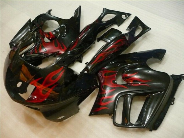 Glossy Black Red Flame 1995-1996 Honda CBR600 F3 Motorcycle Fairings