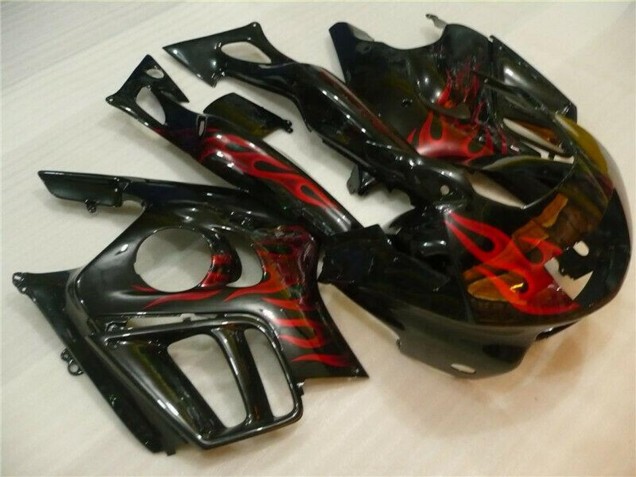 Glossy Black Red Flame 1995-1996 Honda CBR600 F3 Motorcycle Fairings