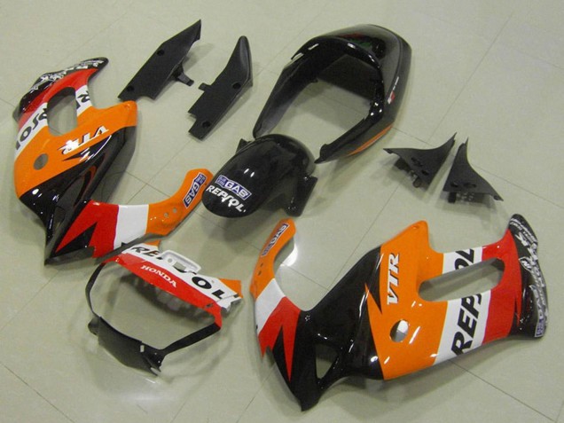 Orange White Red Glossy Black Repsol 1997-2005 Honda VTR1000F Motorcycle Fairings