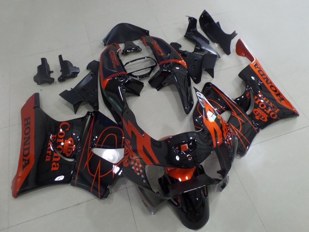 Glossy Black Red Corona 1998-1999 Honda CBR900RR 919 Motorcycle Fairings