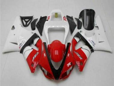 White Red Black 1998-1999 Yamaha YZF R1 Motorcycle Fairings