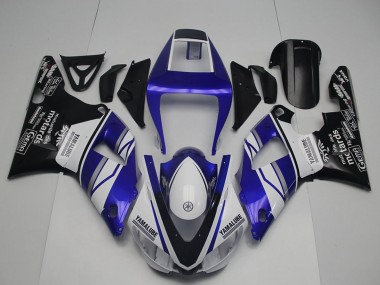 Blue White Glossy Black Yamalube Motards 1998-1999 Yamaha YZF R1 Motorcycle Fairings