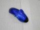 Blue Glossy Black Elf Bridgestone 2000-2002 Kawasaki ZX6R Motorcycle Fairings