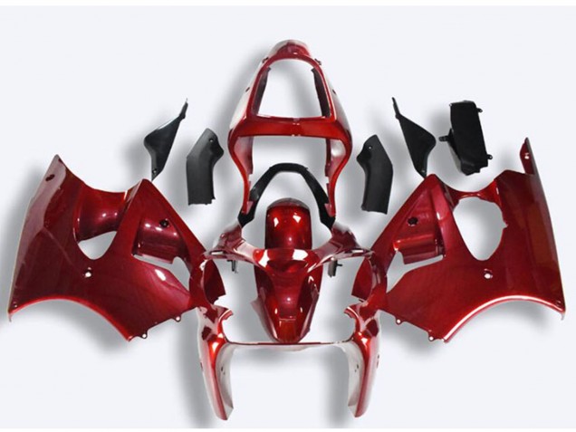 Red 2000-2002 Kawasaki ZX6R Motorcycle Fairings