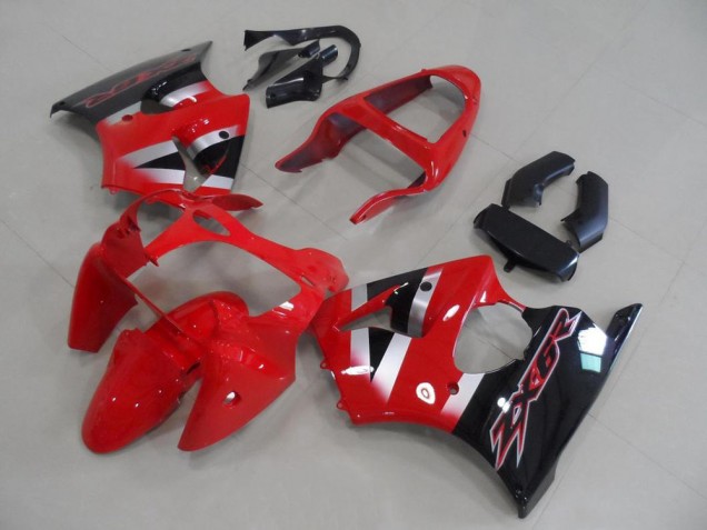 Red Silver Glossy Black OEM Style 2000-2002 Kawasaki ZX6R Motorcycle Fairings