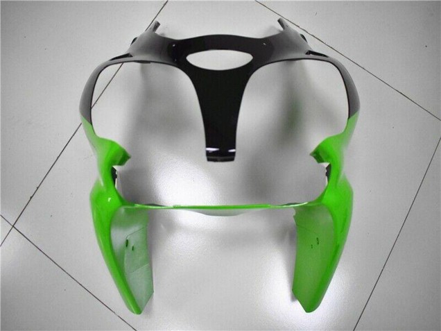 Green White Black 2000-2002 Kawasaki ZX6R Motorcycle Fairing Kits