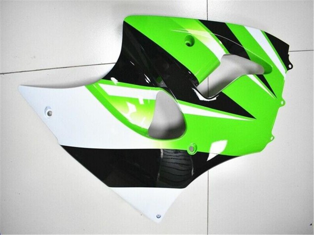 Green White Black 2000-2002 Kawasaki ZX6R Motorcycle Fairing Kits