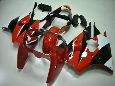 White Red Glossy Black 2000-2002 Kawasaki ZX6R Motorcycle Fairings