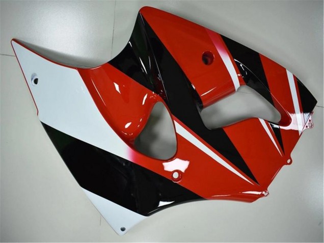White Red Glossy Black 2000-2002 Kawasaki ZX6R Motorcycle Fairings