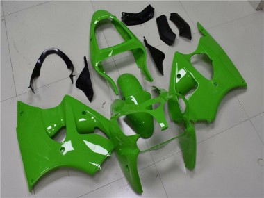 Green Black 2000-2002 Kawasaki ZX6R Motorcycle Fairings