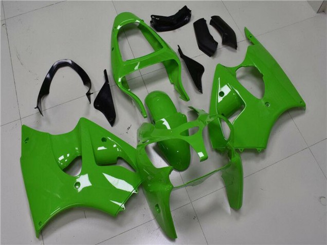 Green Black 2000-2002 Kawasaki ZX6R Motorcycle Fairings