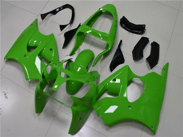 Green Black 2000-2002 Kawasaki ZX6R Motorcycle Fairings