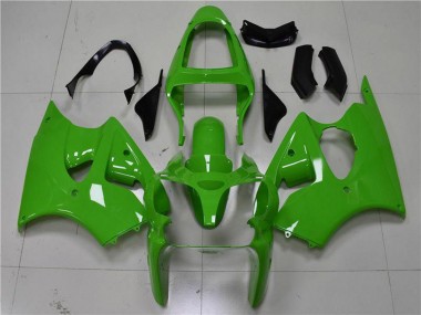 Green Black 2000-2002 Kawasaki ZX6R Motorcycle Fairings