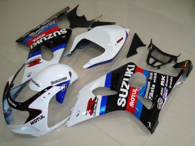 White Blue Black Red Motul 2000-2002 Suzuki GSXR 1000 Motorcycle Fairings
