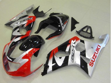 Silver Red Glossy Black 2000-2002 Suzuki GSXR 1000 Motorcycle Fairings