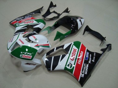 White Red Green Glossy Black Castrol 2000-2006 Honda VTR1000 Bike Fairing