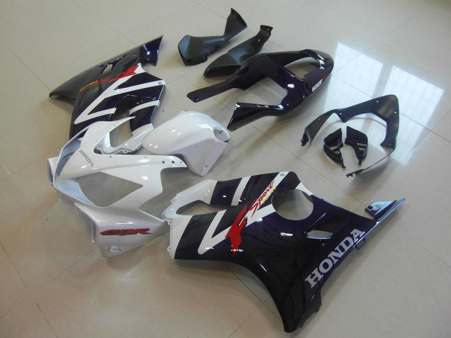 White Glossy Black F Sport 2001-2003 Honda CBR600 F4i Motorcycle Fairings