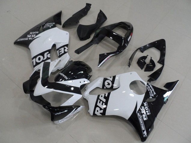 White Glossy Black Repsol 2001-2003 Honda CBR600 F4i Motorcycle Fairings