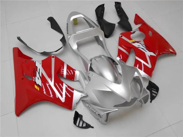 Silver Red 2001-2003 Honda CBR600 F4i Motorcycle Fairings Kits