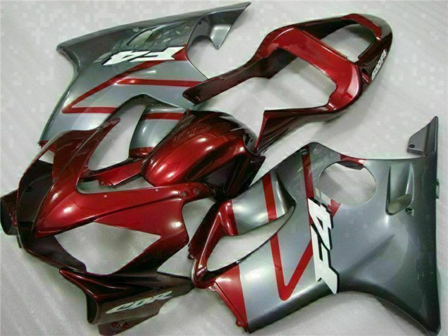 Silver Red 2001-2003 Honda CBR600 F4i Motorcycle Fairing Kits