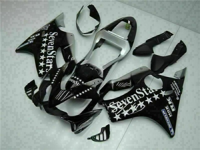 Glossy Black Silver SevenStars 2001-2003 Honda CBR600 F4i Motorcycle Fairings
