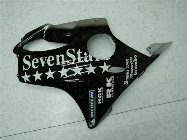 Glossy Black Silver SevenStars 2001-2003 Honda CBR600 F4i Motorcycle Fairings