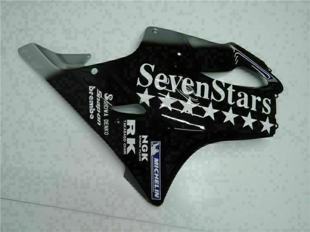 Glossy Black Silver SevenStars 2001-2003 Honda CBR600 F4i Motorcycle Fairings