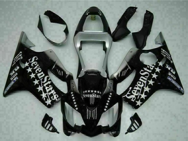 Glossy Black Silver SevenStars 2001-2003 Honda CBR600 F4i Motorcycle Fairings