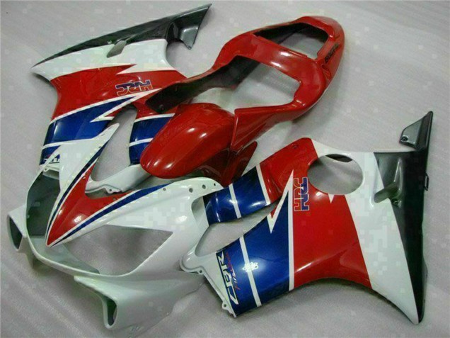 White Red Blue Black 2001-2003 Honda CBR600 F4i Motorcycle Fairing