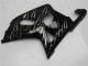 Glossy Black Silver Flame 2001-2003 Suzuki GSXR 600/750 Motorcycle Fairings