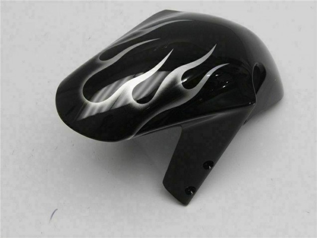 Glossy Black Silver Flame 2001-2003 Suzuki GSXR 600/750 Motorcycle Fairings