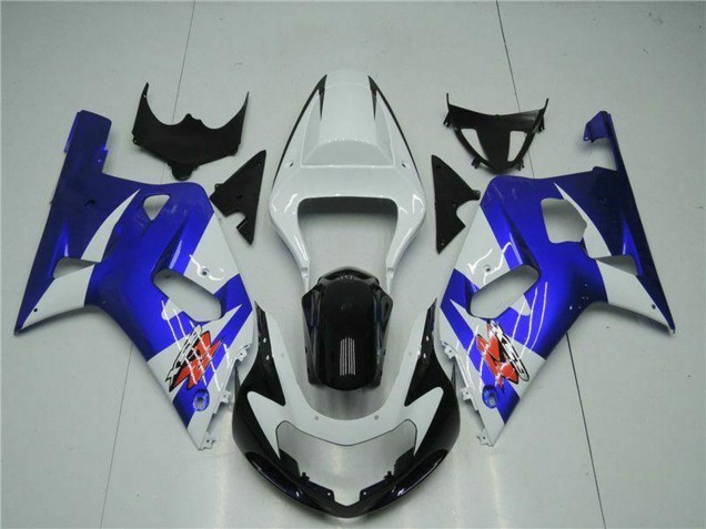 White Blue Black 2001-2003 Suzuki GSXR 600/750 Motorcycle Fairings