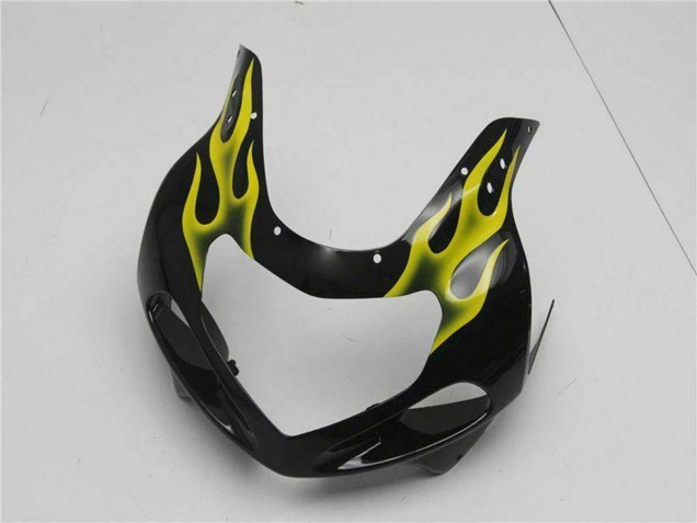 Glossy Black Yellow Flame 2001-2003 Suzuki GSXR 600/750 Motorcycle Fairings