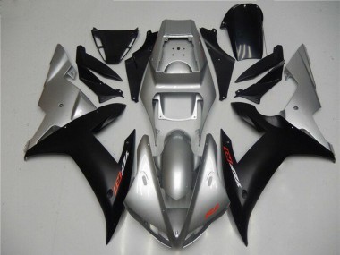 Silver Matte Black 2002-2003 Yamaha YZF R1 Motorcycle Fairings