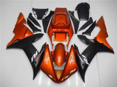 Orange Matte Black 2002-2003 Yamaha YZF R1 Motorcycle Fairings