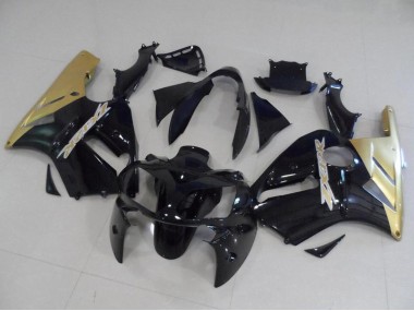 Glossy Black Gold 2002-2006 Kawasaki ZX12R Motorcycle Fairing Kits