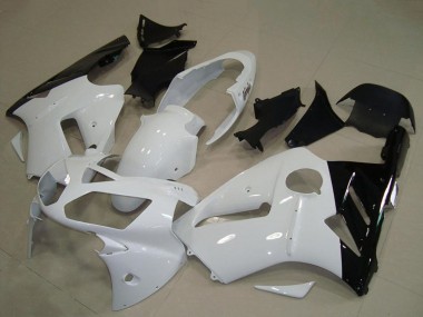 White Glossy Black 2002-2006 Kawasaki ZX12R Motorcycle Fairing