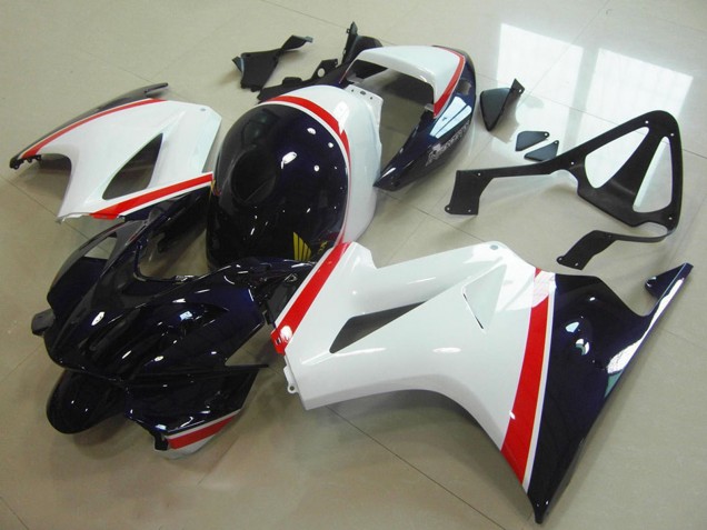 White Red Dark Blue 2002-2013 Honda VFR 800 Motorcycle Fairing