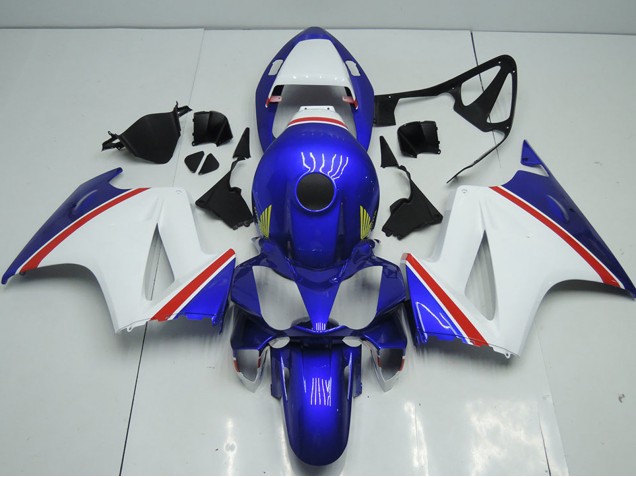 White Blue Red 2002-2013 Honda VFR 800 Motorcycle Fairings