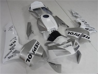 White Silver Black Repsol 2003-2004 Honda CBR600RR Motorcycle Fairing