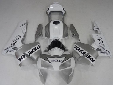 White Silver Black Repsol 2003-2004 Honda CBR600RR Motorcycle Fairing