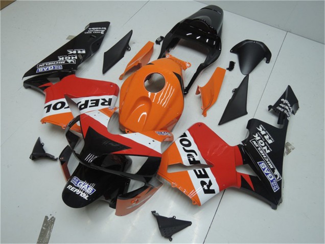 Orange White Red Glossy Black Repsol 2003-2004 Honda CBR600RR Motorcycle Fairing Kits