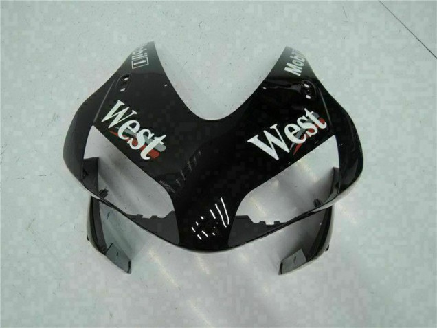 Glossy Black White West Mobil 2003-2004 Honda CBR600RR Motorcycle Fairings