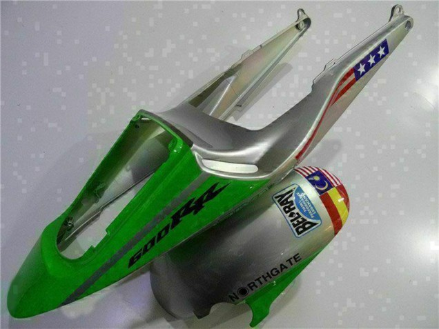 Silver Green Glossy Black 2003-2004 Honda CBR600RR Motorcycle Fairing